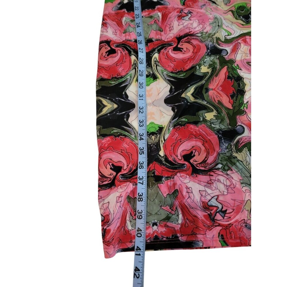 T-Bags Los Angeles Pink & Green Patterned Dress Size L - Picture 10 of 10